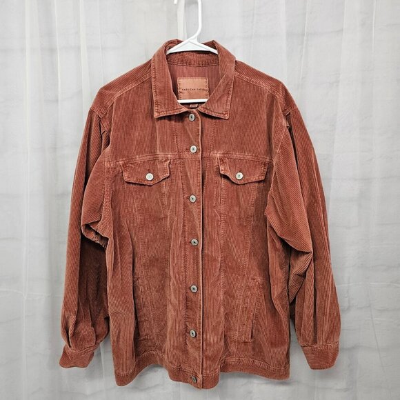 American Eagle Outfitters Rust Corduroy Utility Jacket - Picture 9 of 13
